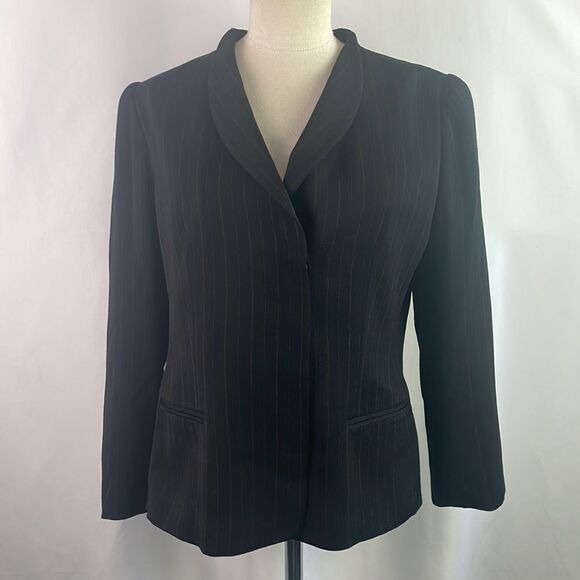 Giorgio Armani Black Pin Striped Jacket / Skirt Suit - Picture 4 of 9